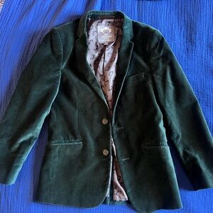 Appaman Green Velvet Blazer